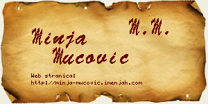 Minja Mucović vizit kartica